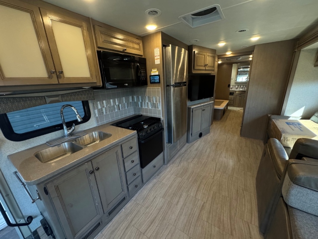 Class A RV Remodel before and after photo