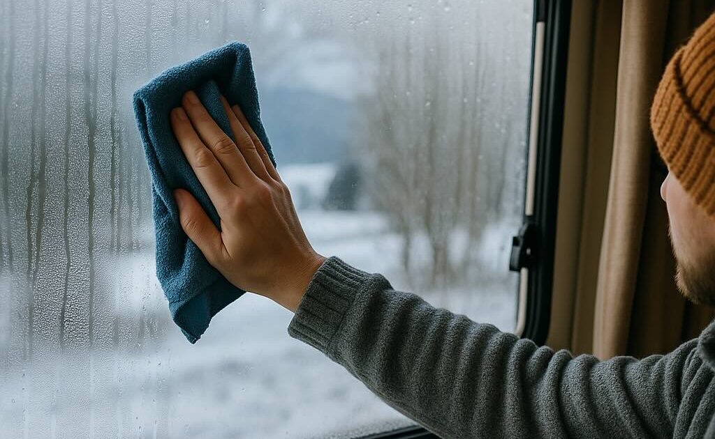 How to stop condensation on rv windows in winter?