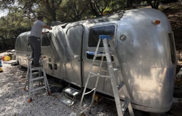 Vintage Airstream Roof Repair
