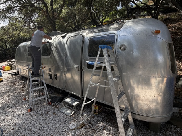Vintage Airstream Roof Repair