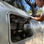 Vintage Airstream windows resealing