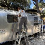 Vintage Airstream windows resealing Custom Way