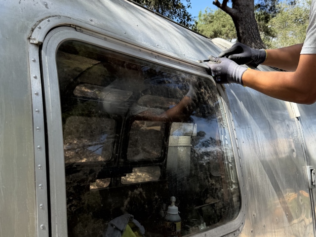 airstream window resealing