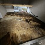 floor replacement after water damage in travel trailer