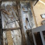 floor replacement after water damage in travel trailer 3