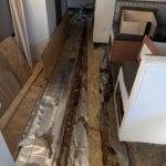 floor replacement after water damage in travel trailer 4