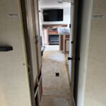 floor replacement after water damage in travel trailer new plywood installation