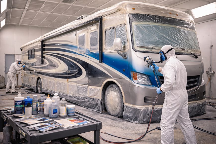 How to paint motorhome?