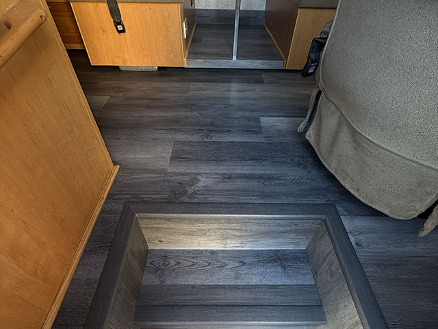 New Vinyl Plank Flooring in a Ford E-450