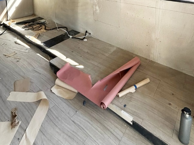 Vinyl Plank Flooring in RV with Slide Out