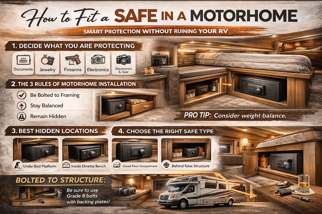 Best Safe Rv How to Fit a Safe in a Motorhome - RV Repair by Custom way in California