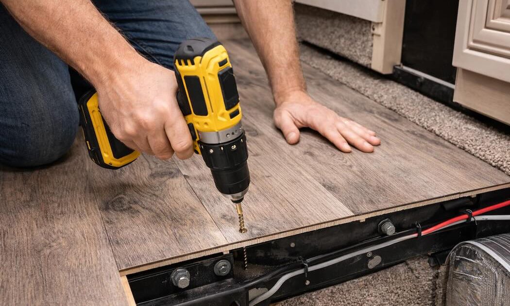 How to fix rv floor squeaks?