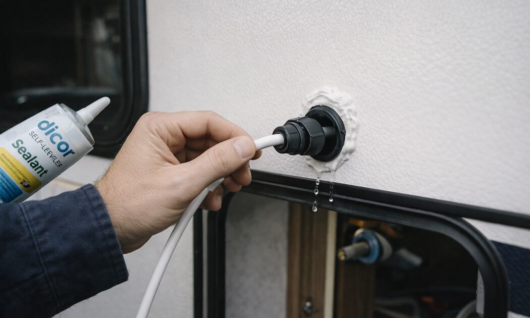 How to pass starlink cable through rv wall?