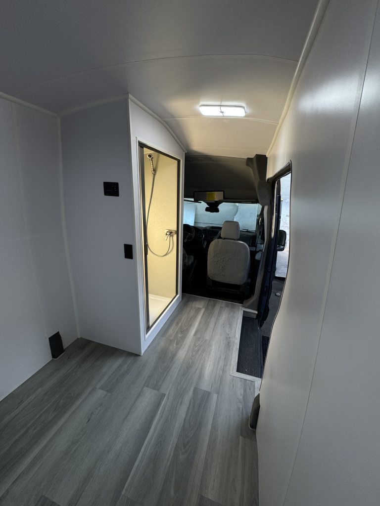 LED Lights in Camper Interior: Ford Transit Nail Salon_ Perfect Lighting for Precision Work 2