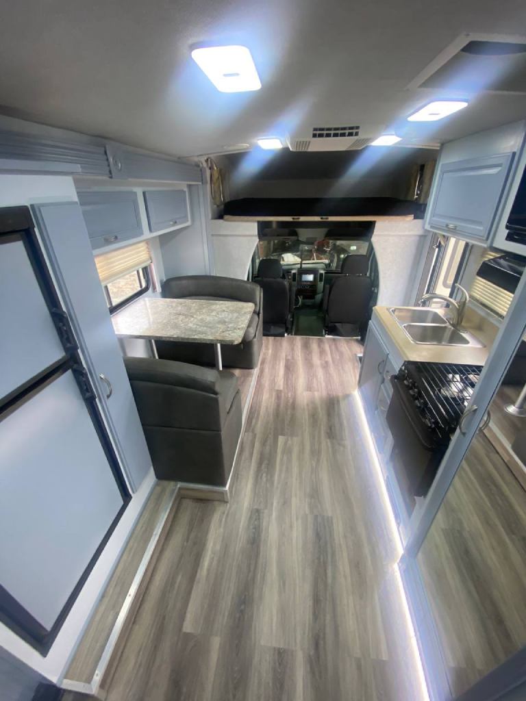 LED Lights in Camper Interior: Mercedes Sprinter_ Smart Floor and Ceiling LED Camper Lights 2