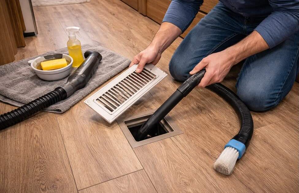 How to clean floor vents in rv?