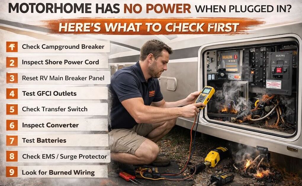 Motorhome Has No Power When Plugged In? Here’s What To Check First