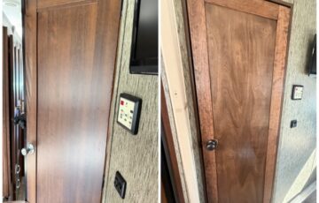 RV Interior Wood Door Build and Installation Custom Way