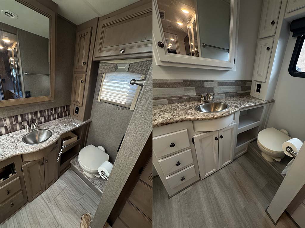 RV bathroom floor repair