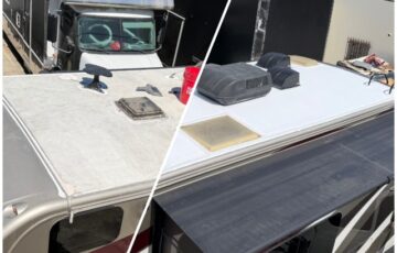 Recoating an RV Fiberglass Roof on Sunseeker Motorhome