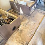 plywood replacement and vinyl plank flooring installation in rv