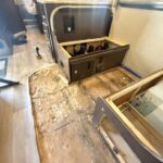 plywood replacement and vinyl plank flooring installation in rv