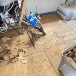 plywood replacement and vinyl plank flooring installation in rv