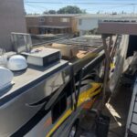 process of Repair Damaged RV Roof on Four Winds Fun Mover