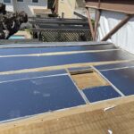 process of Repair Damaged RV Roof on Four Winds Fun Mover