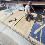process of Repair Damaged RV Roof on Four Winds Fun Mover