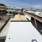 process of Repair Damaged RV Roof on Four Winds Fun Mover Los Angeles