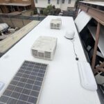 process of Repair Damaged RV Roof on Four Winds Fun Mover Los Angeles