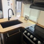 Butcher Block Countertop Installation in Travel Trailer