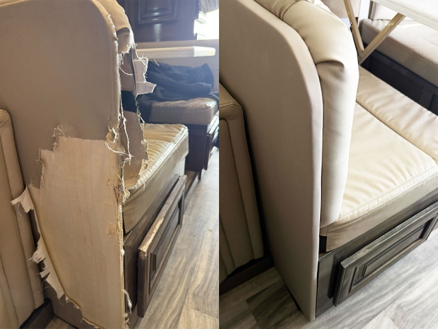 Class A RV Interior Restoration After Pet Damage