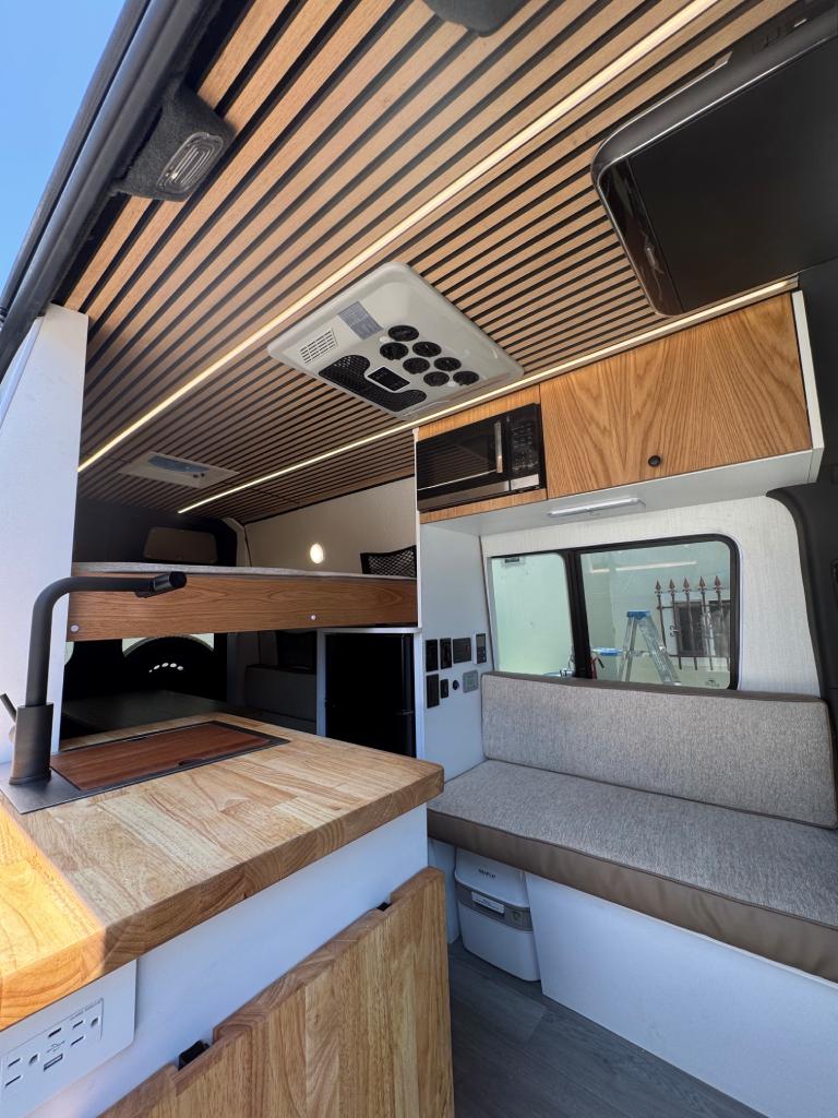 Compact Kitchen with Foldable Dining Tables