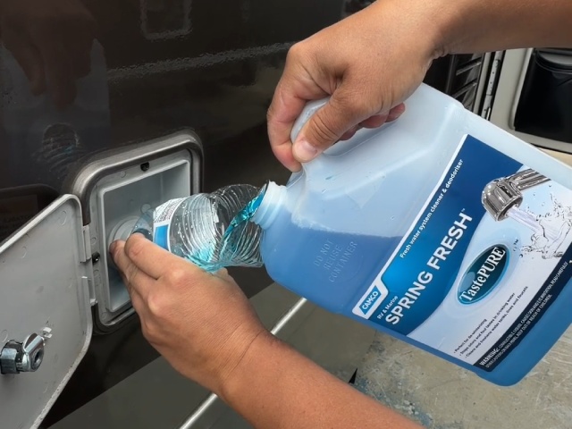 Sanitizing an RV Fresh Water Tank