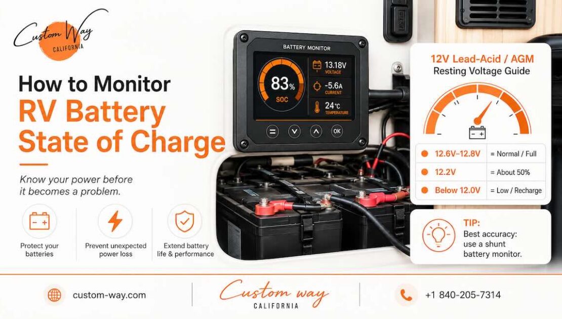 How to monitor rv battery state of charge?
