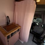 Ford Transit Van Conversion Layout compact kitchen, California