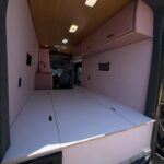 Ford Transit Van RV Conversion ceiling lighting, Custom Way Repair Shop