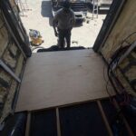Ford Transit Van RV Conversion floor construction, Custom Way Repair Shop