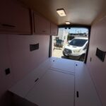 Ford Transit Van RV Conversions overhead storage cabinets, Los Angeles