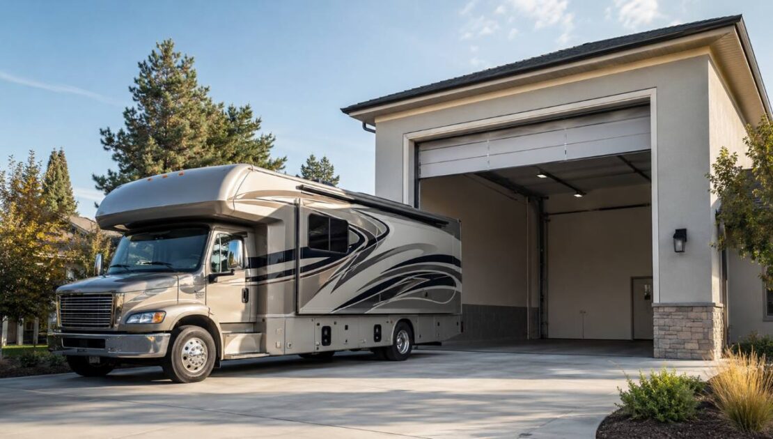How tall is an rv garage door?