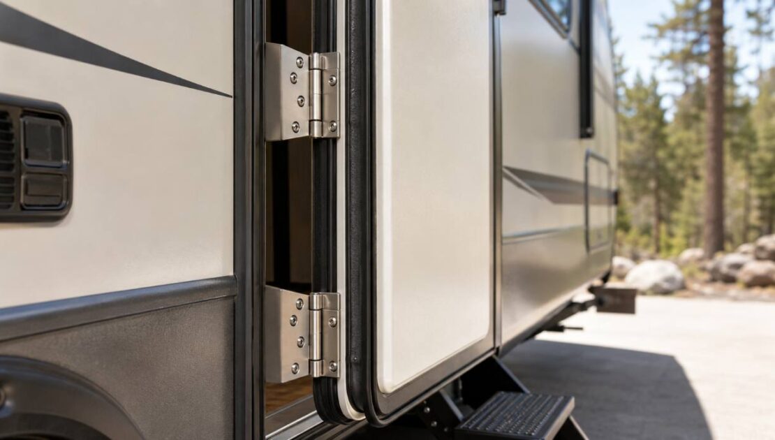 How to adjust rv door hinges?