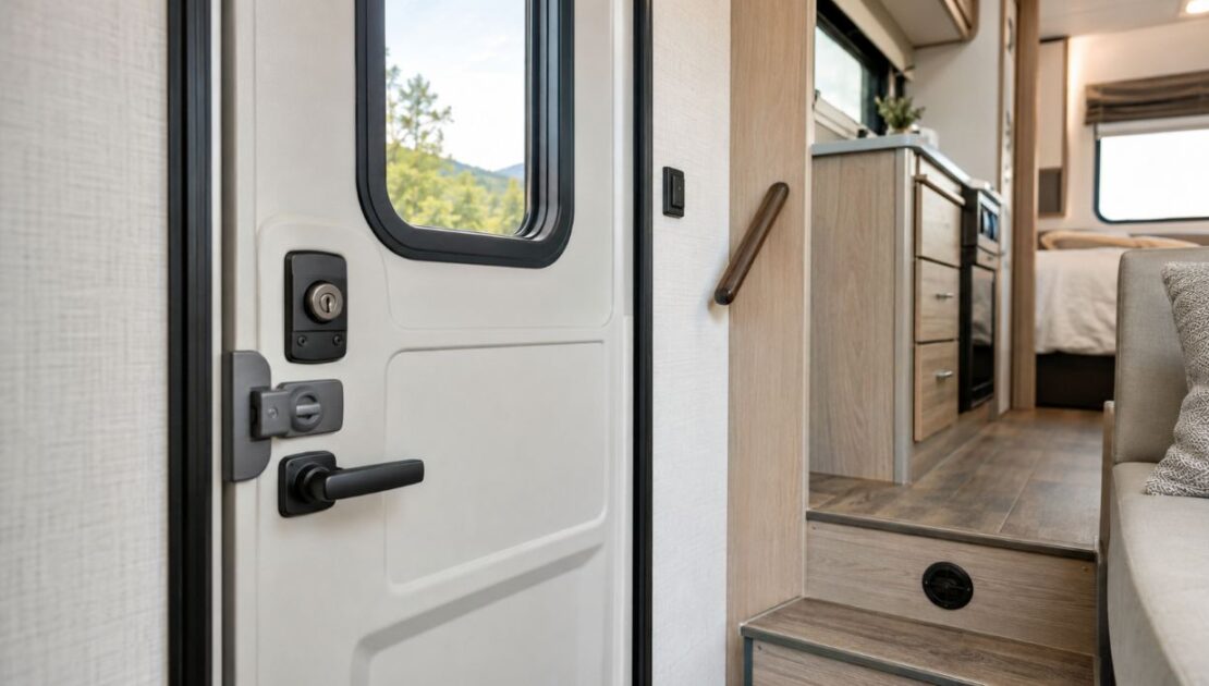 How to lock rv door from inside?