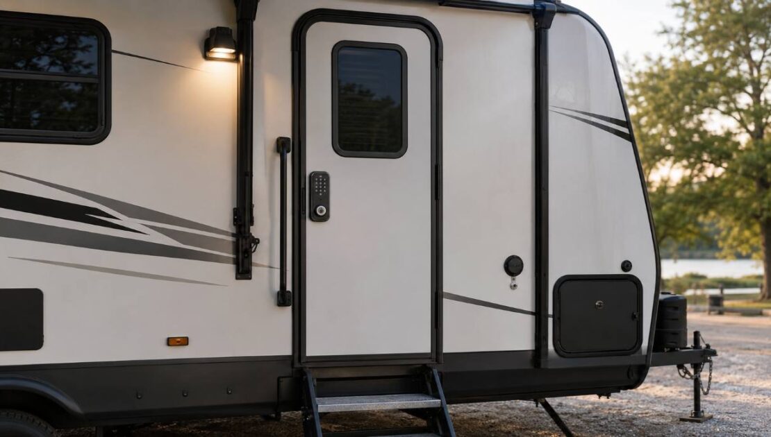 How to make rv door more secure?