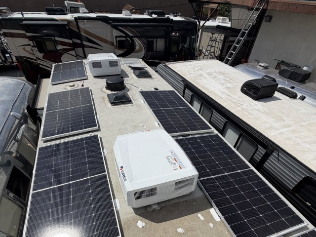 Complete RV Solar Panel Installation on the Roof