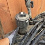 Existing Sewer Connection Before RV Plumbing Conversion