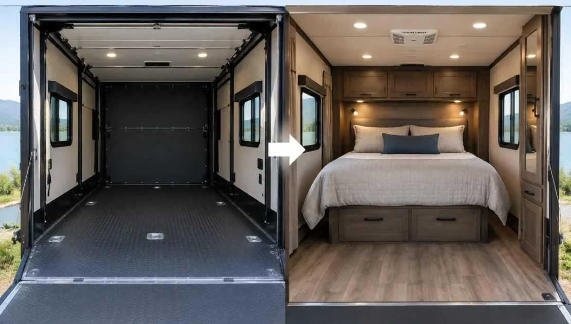 How to Convert a Toy Hauler Garage Into a Bedroom