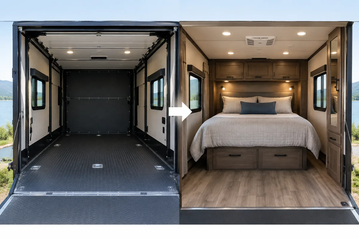 How to Convert a Toy Hauler Garage Into a Bedroom