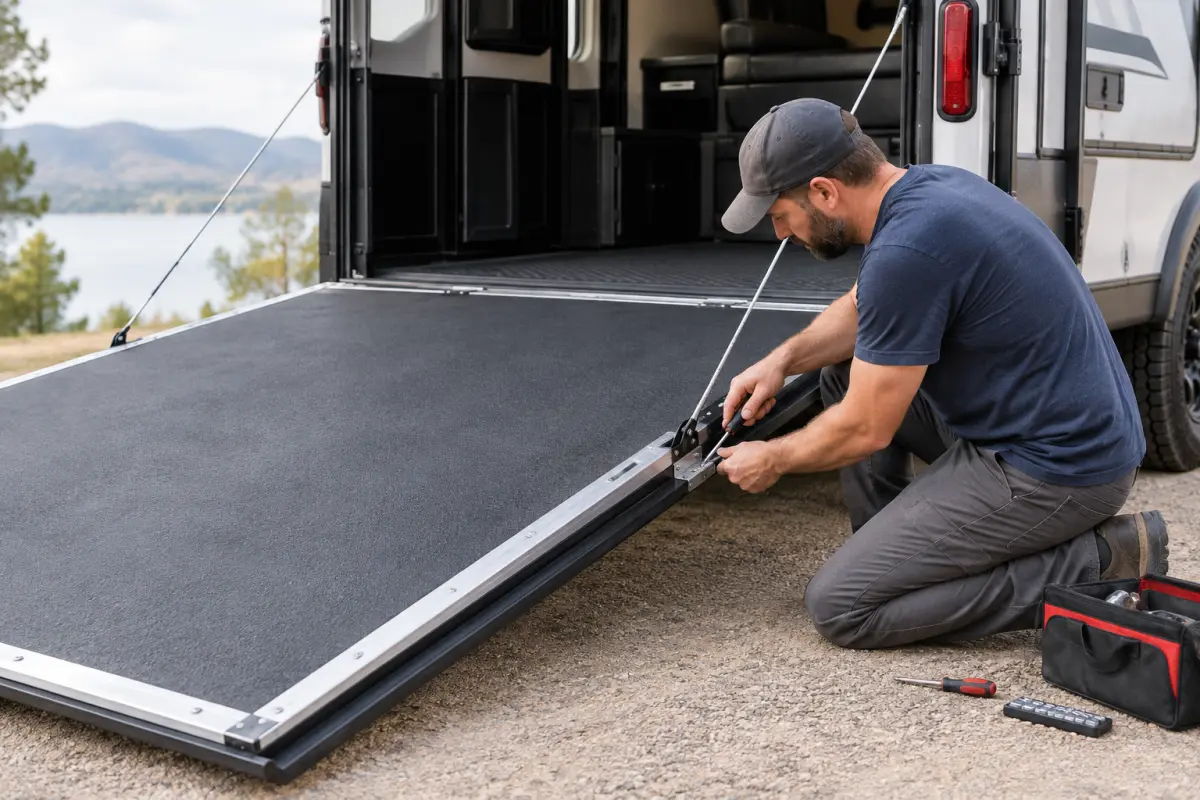 How to Repair a Toy Hauler Ramp Door Safely